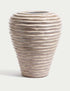 Marks & Spencer "Medium Linear Ridged Ceramic Vase"